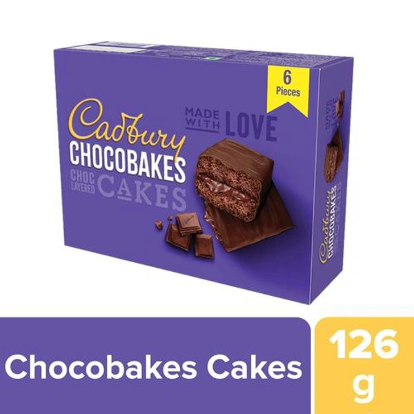 Cadbury Chocobakes Choc Layered Cakes  6 Pcs