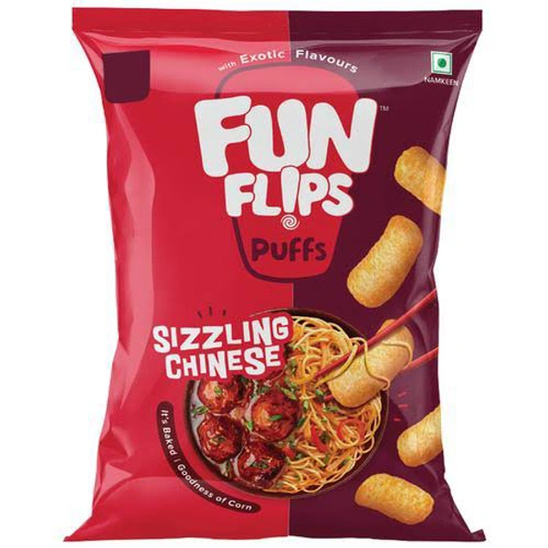 1+1 Fun Flips Puffs Sizzling Chinese 100g