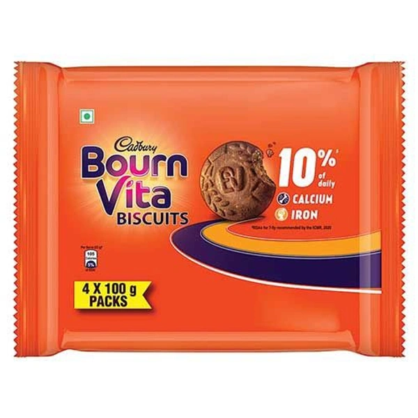 1+2 Cadbury Bournvita Biscuits 4*100gm 