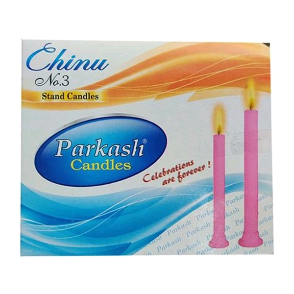 Chinu Candle With Stand No 3 ( 15 Pcs ) 