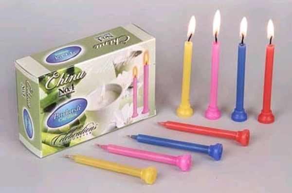 Chinu Candle With Stand No 4 ( 15 Pcs ) 