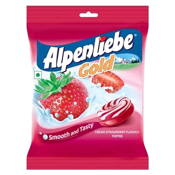 Alpenliebe Gold Toffee Strawberry Flavour 