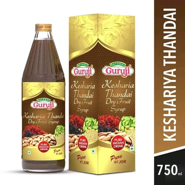 Guruji Kesharia Thandai Dry Fruit Syrup 750 Gm