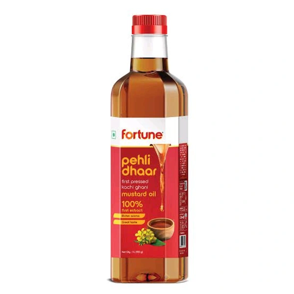 Fortune Pahli Dhaar First Pressed Kachi Ghani Mustard Oil 1 L 