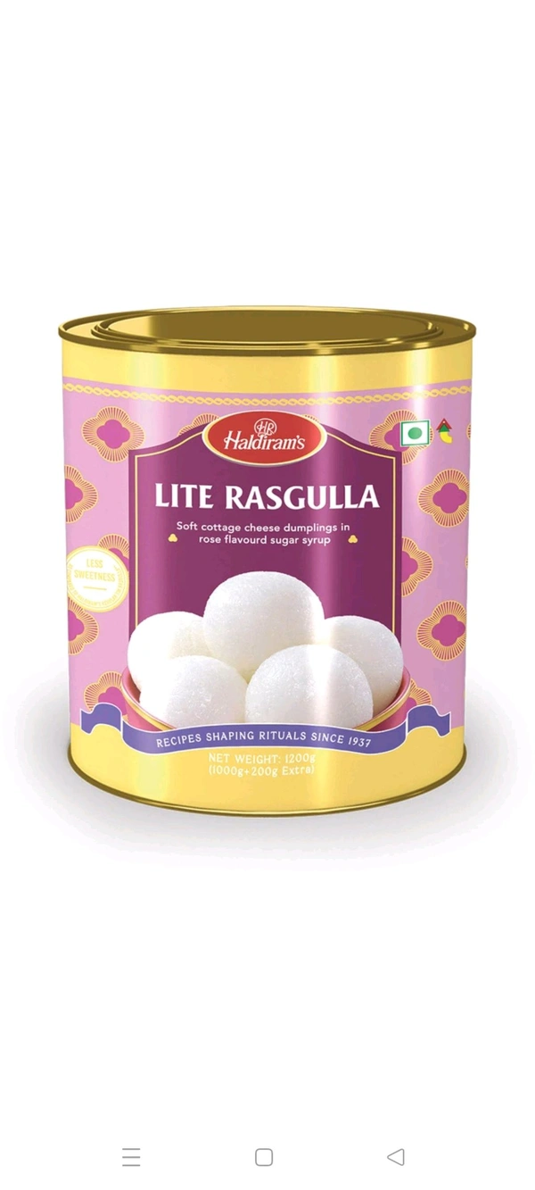 Haldiram's Lite  Rasgulla 1.2 Kg 