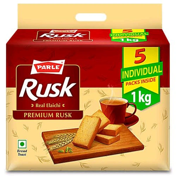 Parle Rusk 1 Kg ( 5 Individual Pack Inside )