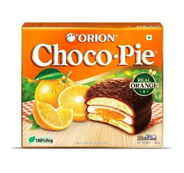 Orion Chocopie Orange ( 25 Gm X 18 Pieces ) 