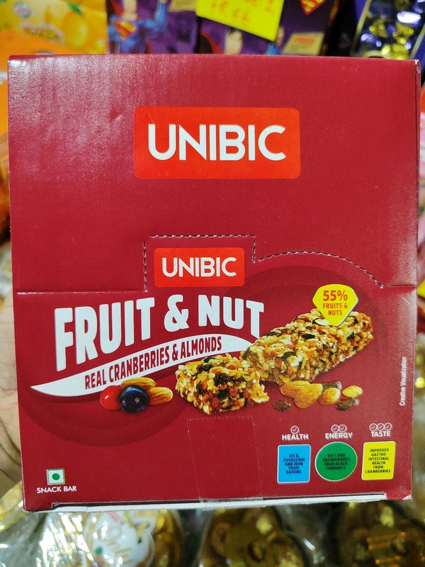 Unibic Fruit & Nut Real Cranberrys & Almond Bar ( 12 X 30 gm )