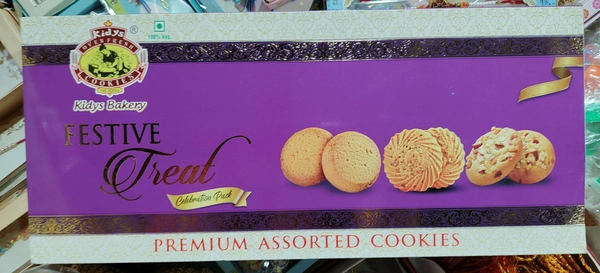 Kidys Bakery Festive Treat Premium Assorted Cookies 600 Gm