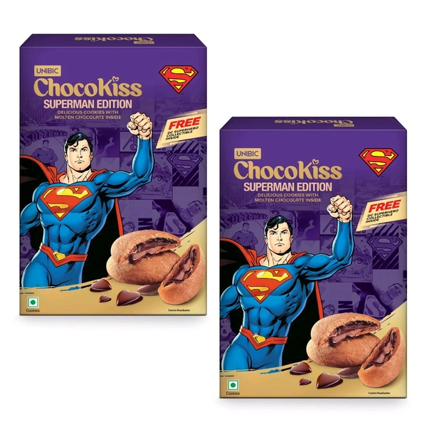 1+1 Unibic Chocokiss Superman Edition Chocolate Cookies 