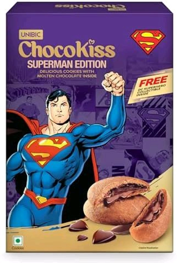 Unibic Chocokiss Superman Edition Chocolate Cookies 