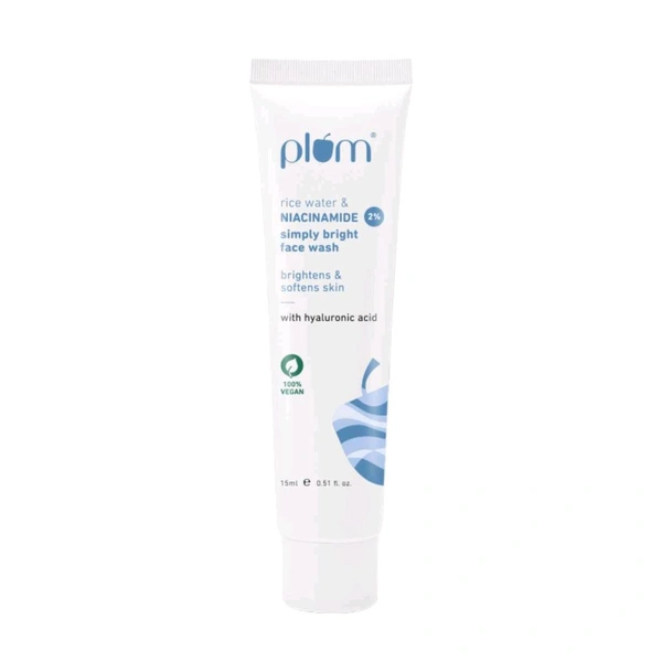 1+4 Plom Rice Water Niacinamide Simply Bright Facewash 15 ml