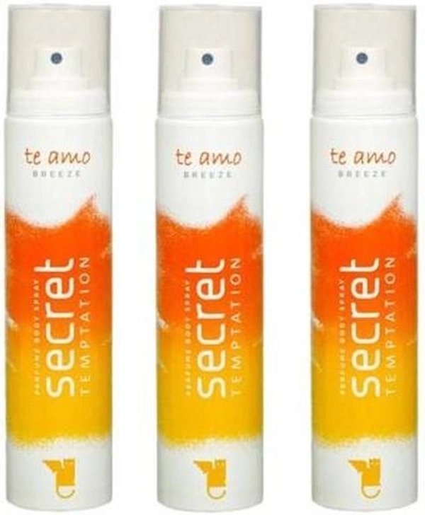 SECRET TEMPTATION TE AMO BREEZE PERFUME PACK OF 3 DEODORANT SPRAY - FOR WOMEN (240 ML, PACK OF 3)