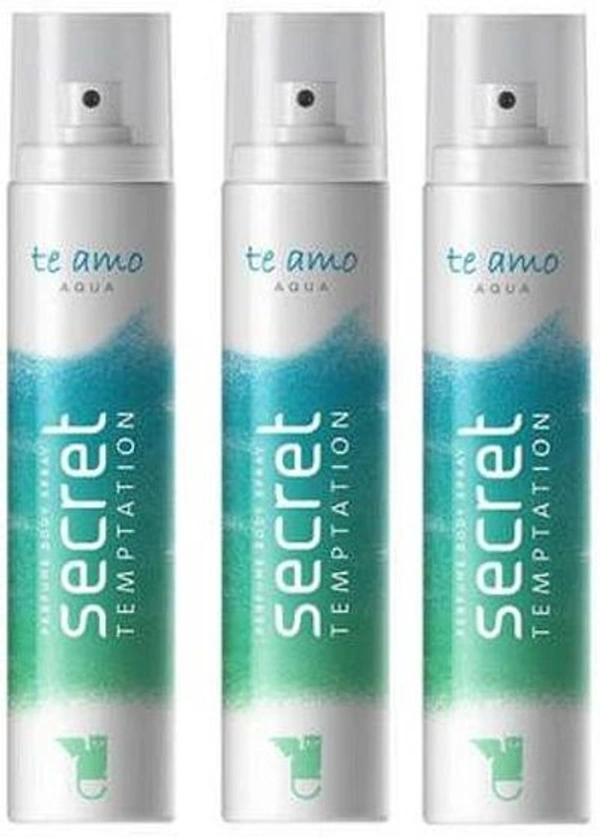 SECRET TEMPTATION TE AMO AQUA PERFUME BODY SPRAY PACK OF 3 COMBO (120ML EACH) PERFUME BODY SPRAY - FOR WOMEN (360 ML, PACK OF 3)