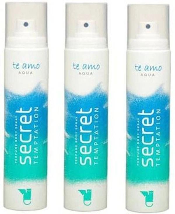 SECRET TEMPTATION TE AMO AQUA PERFUME PACK OF 3 DEODORANT SPRAY - FOR WOMEN (240 ML, PACK OF 3)