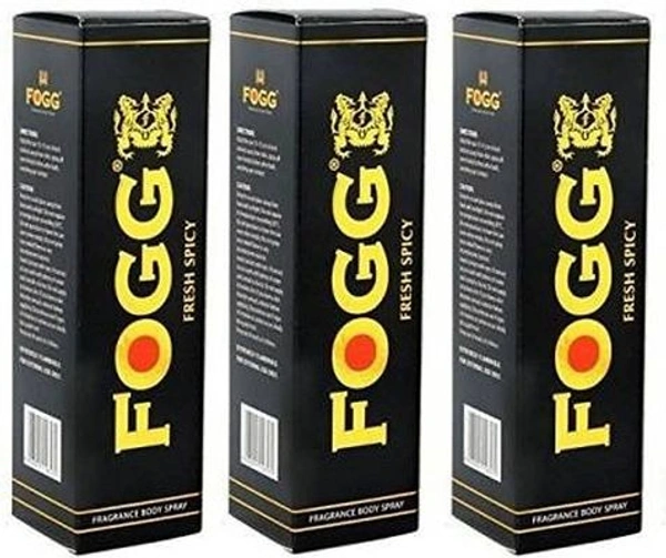 FOGG FRESH SPICY BODY SPRAY 120ML*3PC FF03 BODY SPRAY - FOR MEN & WOMEN (360 ML, PACK OF 3)