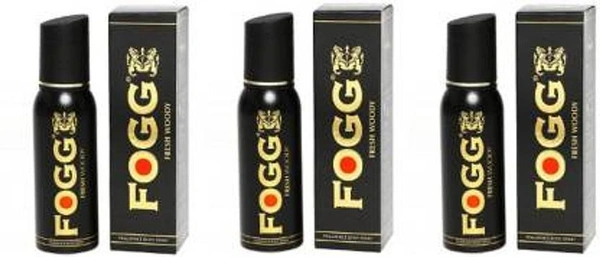FOGG BLACK COLLECTION FRESH WOODY(PACK OF 3) DEODORANT SPRAY - FOR MEN (360 ML, PACK OF 3)