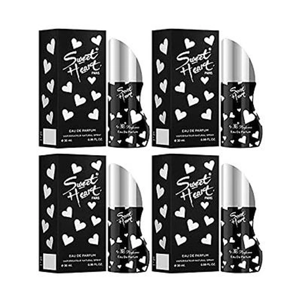 SWEETHEART BLACK LONG LASTING IMPORTED EAU DE PERFUME, 30ML (PACK OF 4)