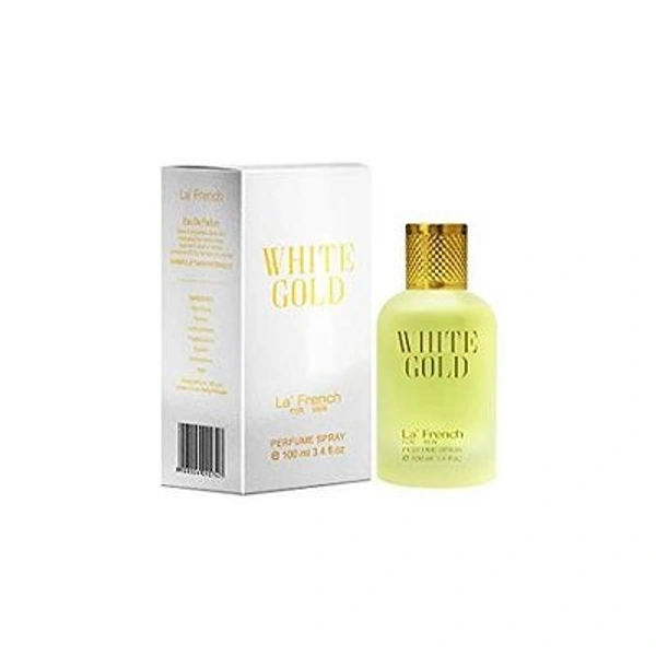 LA' FRENCH BLACK GOLD AND WHITE GOLD LUXURY EAU DE PERFUMES FOR LONG LASTING FRAGRANCE, FOR MEN, 100 ML