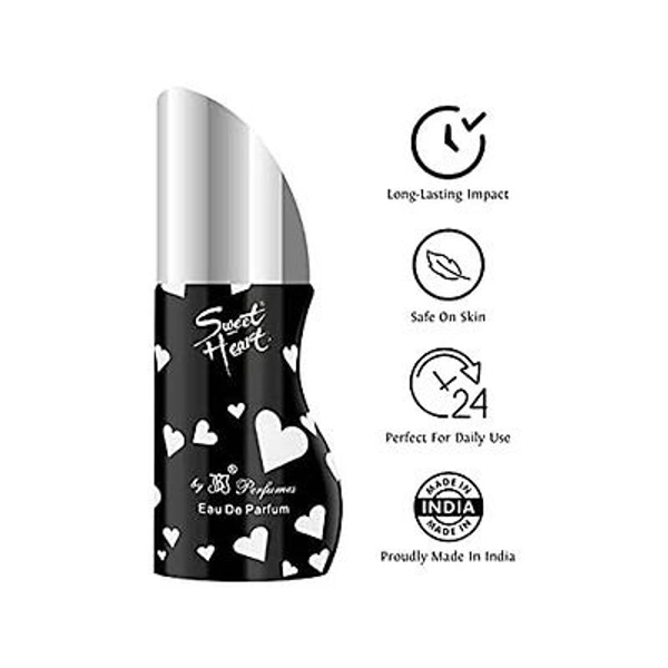 SWEET HEART CLASSIC PERFUMES, LONG LASTING EAU DE PARFUM, PREMIUM FRAGRANCE, PACKAGE SIZE - 100 ML, PACK OF 2 (BLACK PERFUME 100 ML)