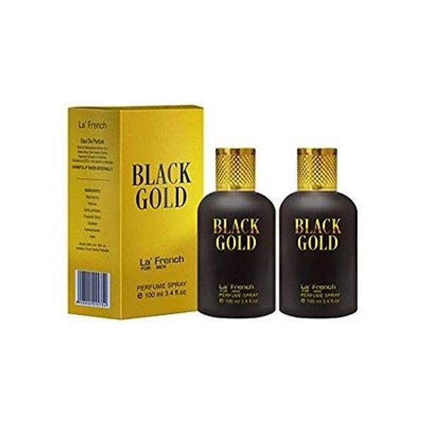 LA' French Black Gold Classic Eau De Perfumes for Long Lasting Fragrance, 100 Ml (Pack of 2)