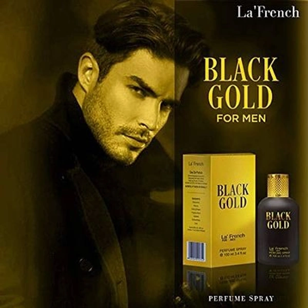 LA' French Black Gold Classic Eau De Perfumes for Long Lasting Fragrance, 100 Ml (Pack of 2)