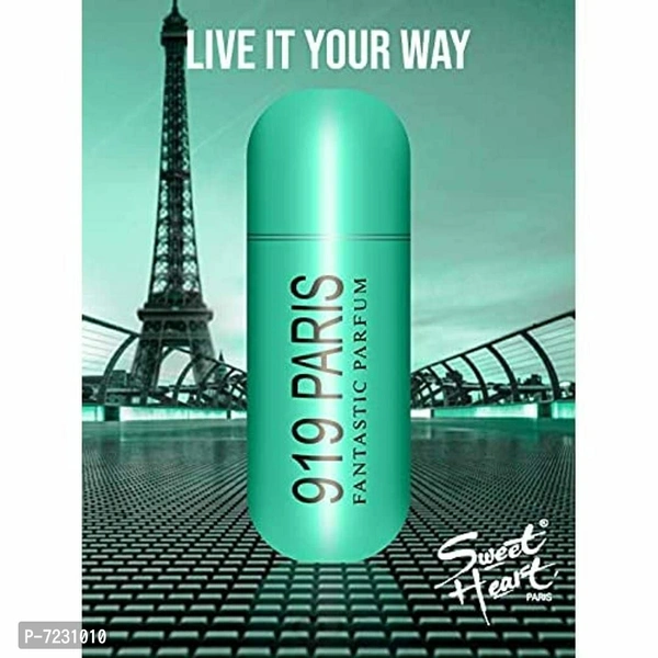 Sweet heart 919 Paris Perfume, Long Lasting Eau De Parfum, Classic Fragrance, Package Size - 100 ml (Pack of 1) (Blue)