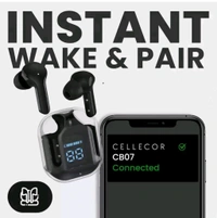 Ultra pods Ear Buds With Display Bluetooth HeadSet  - Black