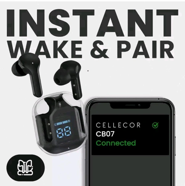 Ultra pods Ear Buds With Display Bluetooth HeadSet  - Black