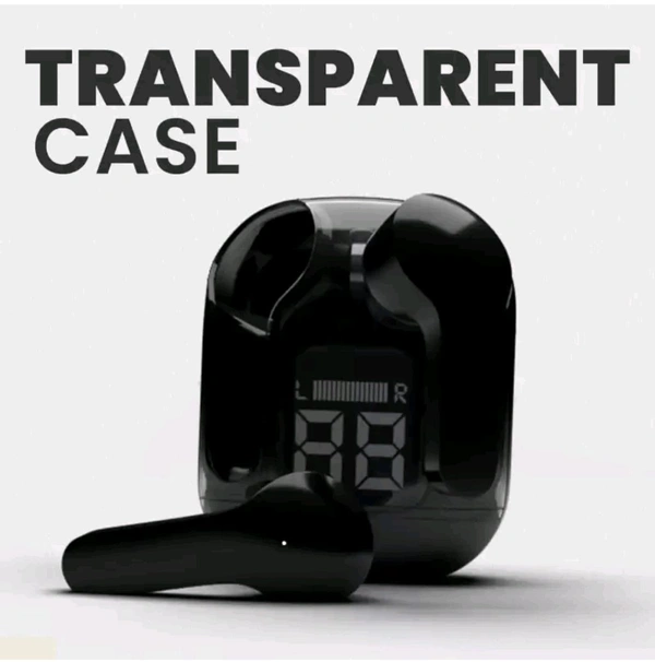Ultra pods Ear Buds With Display Bluetooth HeadSet  - Black