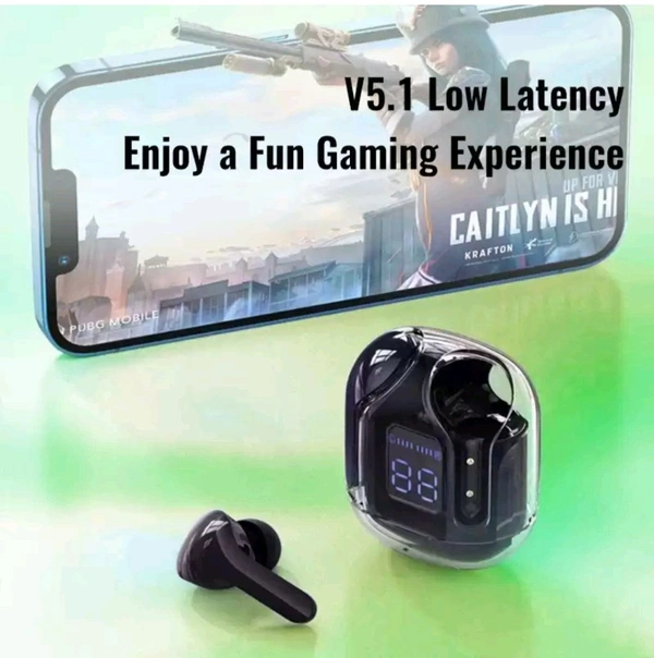 Ultra pods Ear Buds With Display Bluetooth HeadSet  - Malibu