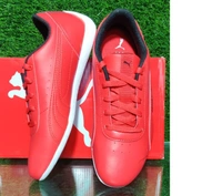 PUMA Motorsport Unisex Red Perforations Ferrari Neo Cat Regular Sneakers - UK 6, RED