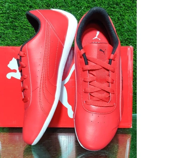PUMA Motorsport Unisex Red Perforations Ferrari Neo Cat Regular Sneakers - UK 6, RED