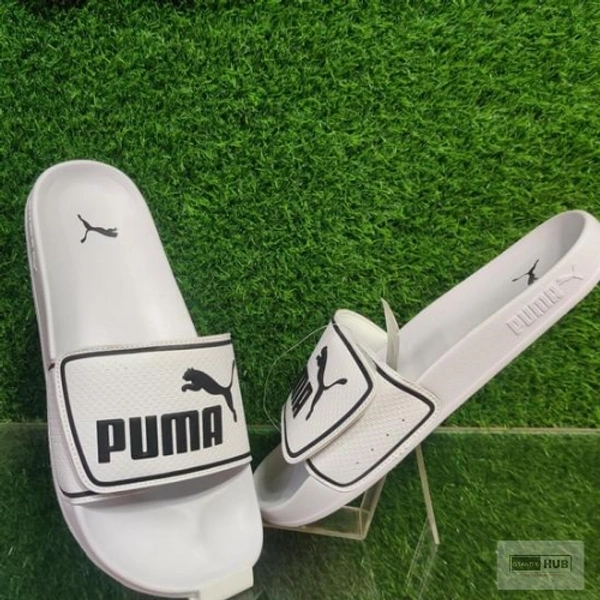 PUMA Leadcat 2.0 V Slides with Adjustable Strap - White, UK 6