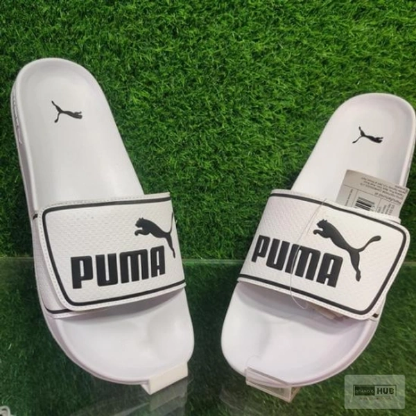 PUMA Leadcat 2.0 V Slides with Adjustable Strap - White, UK 6