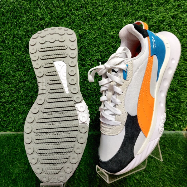 Puma Wild Rider Rollin' - Puma White-Orange Glow, UK 6