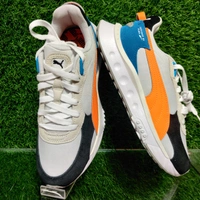Puma Wild Rider Rollin' - Puma White-Orange Glow, UK 6