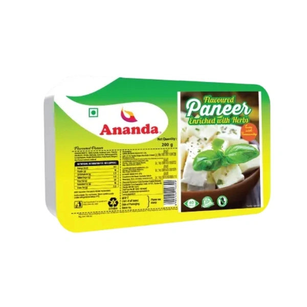 Ananda Flavoured Paneer With Herbs - 200 Gram