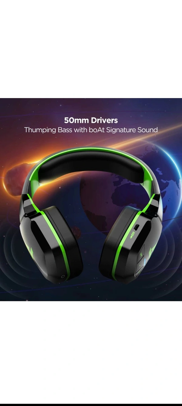 boAt Rockerz 510 Super Extra Bass Bluetooth Headset - Green, Free Size