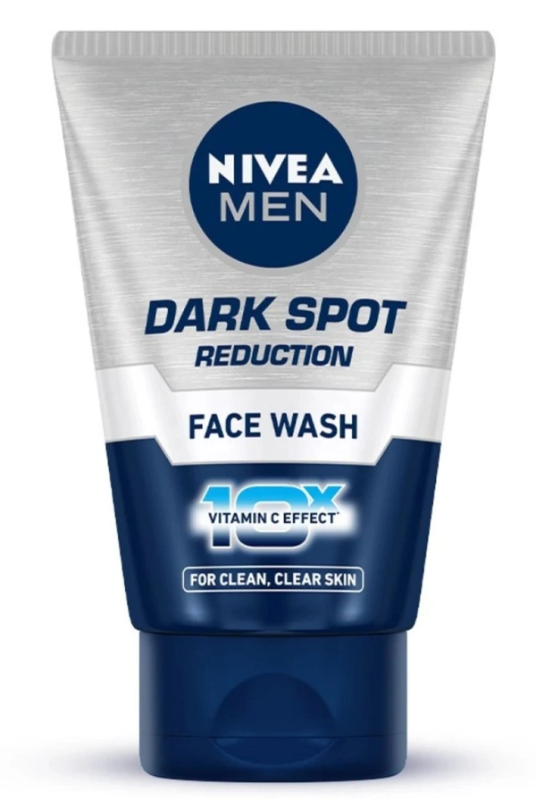 NIVEA Men Face Wash, Dark Spot Reduction, for Clean & Clear Skin with 10x Vitamin C Effect, 100 g