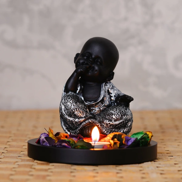 Decorative Smiling Monk Buddha Idol