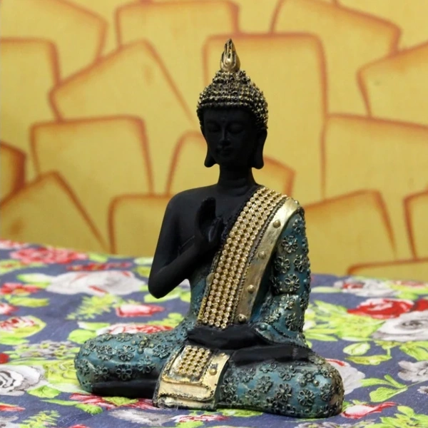 Handcrafted Meditating Blessing Buddha