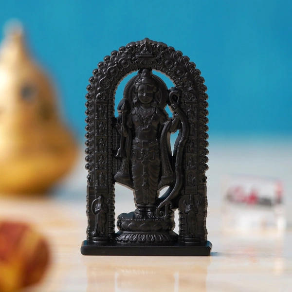 Black Metal Handcrafted Shri Ram Statue