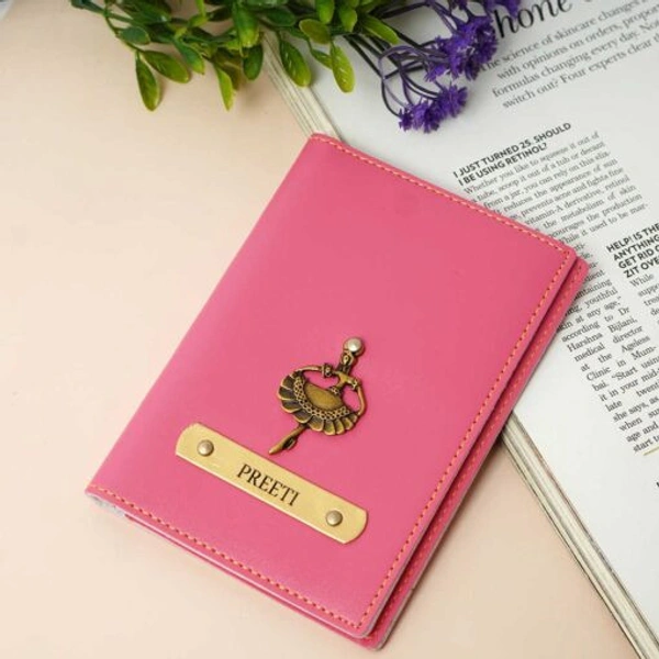 Personalized Travel Passport Cover | Pink
