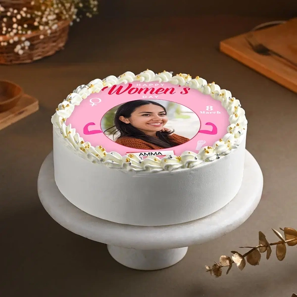 Happy Womens Day Photo Cake - 2 Kg