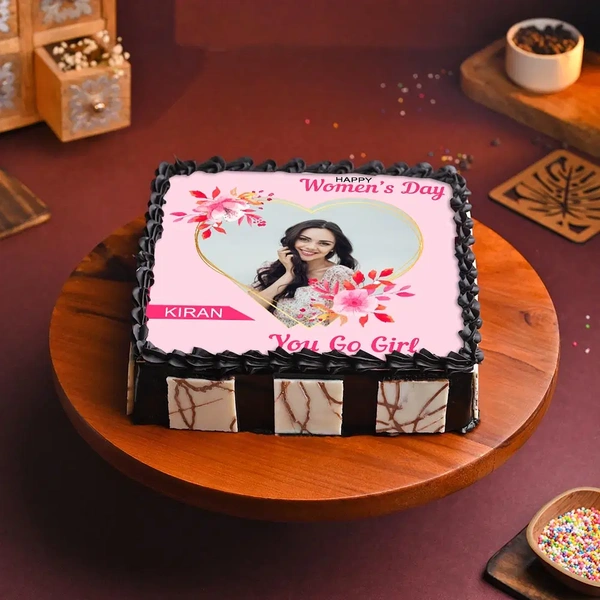 Womens Day Personalised Cake - 500 Gm