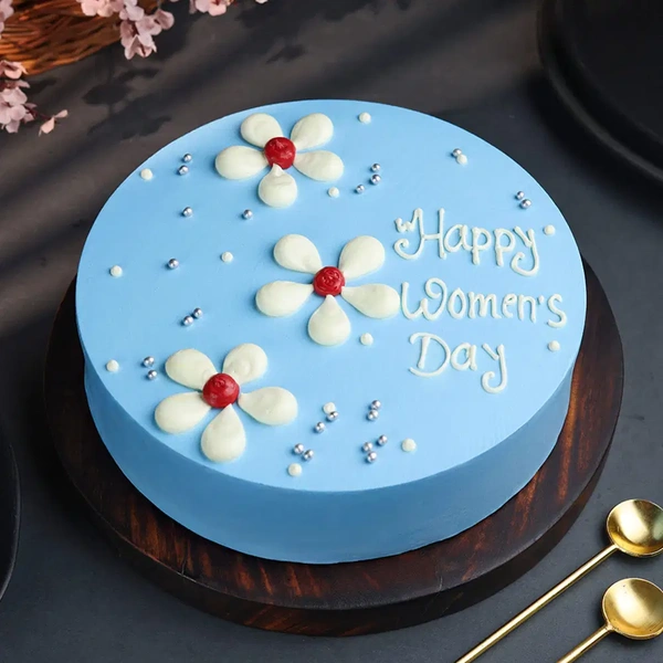 Dainty Blue Cake Infused With Juicy Pineapples - 1.5 Kg