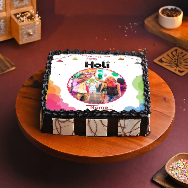 Unique Holi Blast Photo Cake - 2 Kg