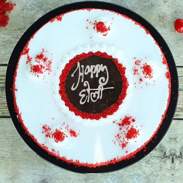Dainty Red Velvet Cake For Holi - 1 Kg