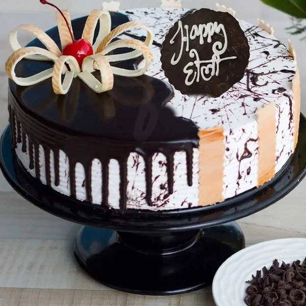 Black & White Holi Cake - 1 Kg